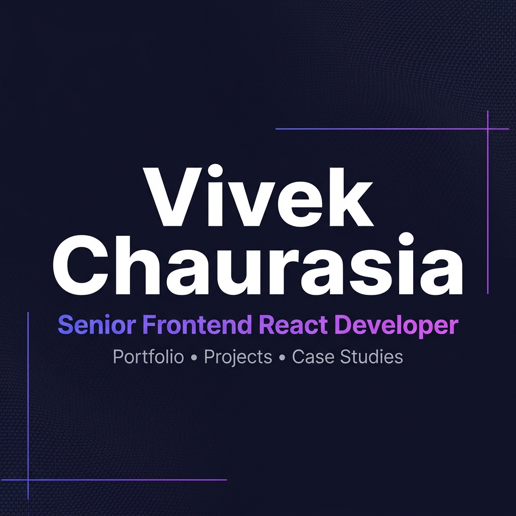 Frontend React & Next.js Developer Portfolio | Vivek Chaurasia